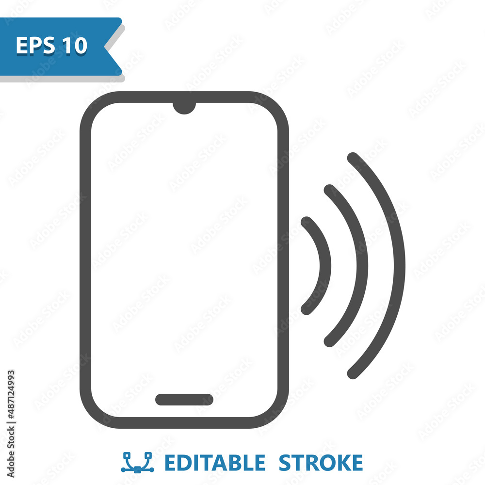 Smartphone With NFC - Mobile Phone Icon Smartphone With NFC - Mobile Phone Icon