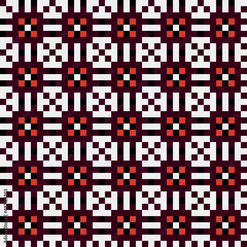 Fototapeta premium Abstract Cross Pattern generative computational art illustration