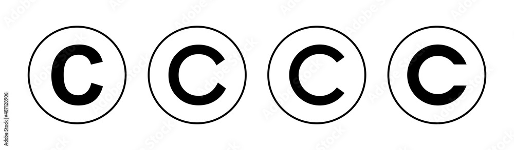 Copyright icons set. copyright sign and symbol Copyright icons set. copyright sign and symbol