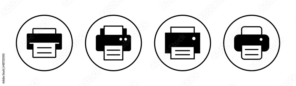 Print icons set. printer sign and symbol Print icons set. printer sign and symbol