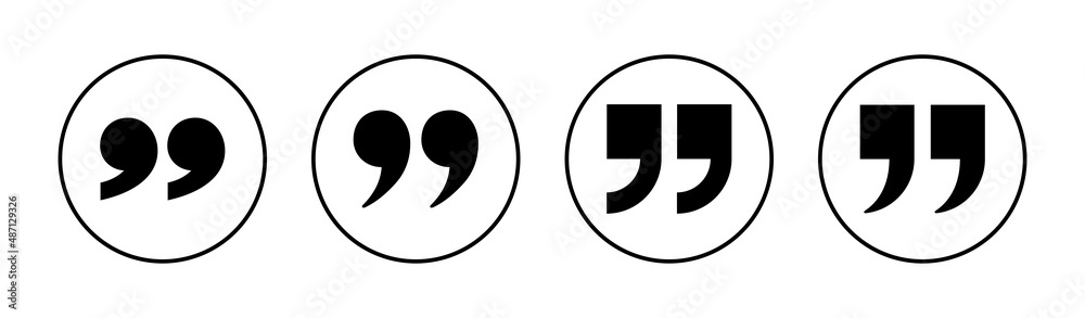 Quote icons set. Quotation mark sign and symbol Quote icons set. Quotation mark sign and symbol