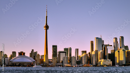 Photography Skyline of Toronto, Canada's largest city, at sunset