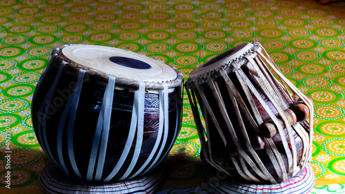 Tabla, Table musical instrument, traditional Indian drum set.