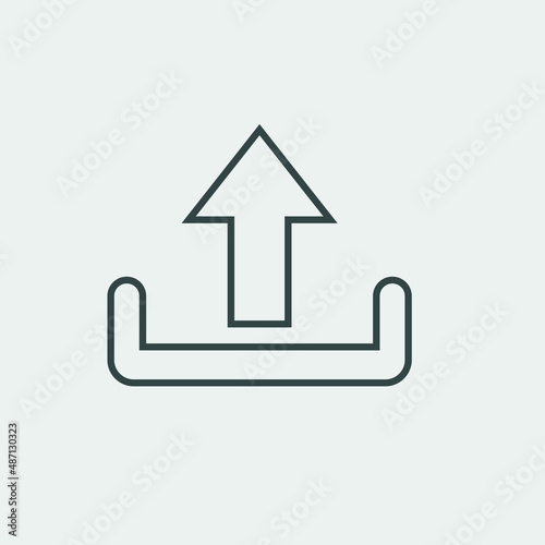 Online_upload vector icon illustration sign