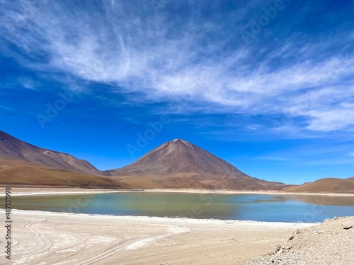 Tranquil idyllic view of lagoons in Potosi department, Bolivia