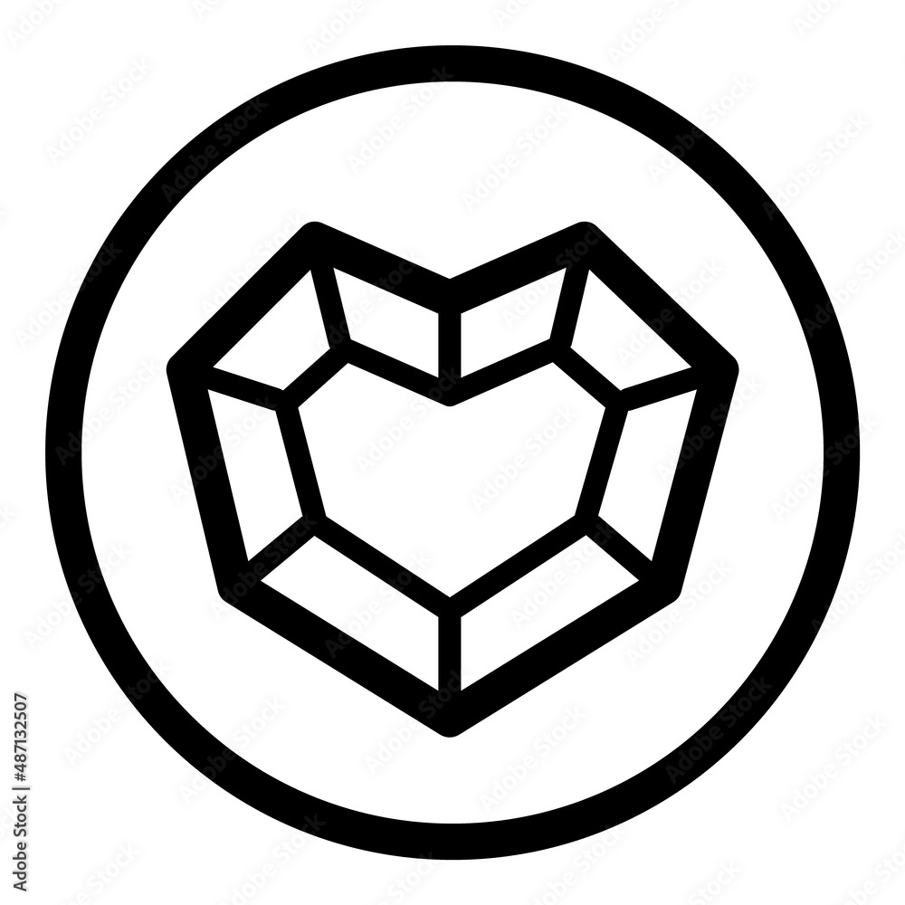 Diamond Flat Icon Isolated On White Background Diamond Flat Icon Isolated On White Background