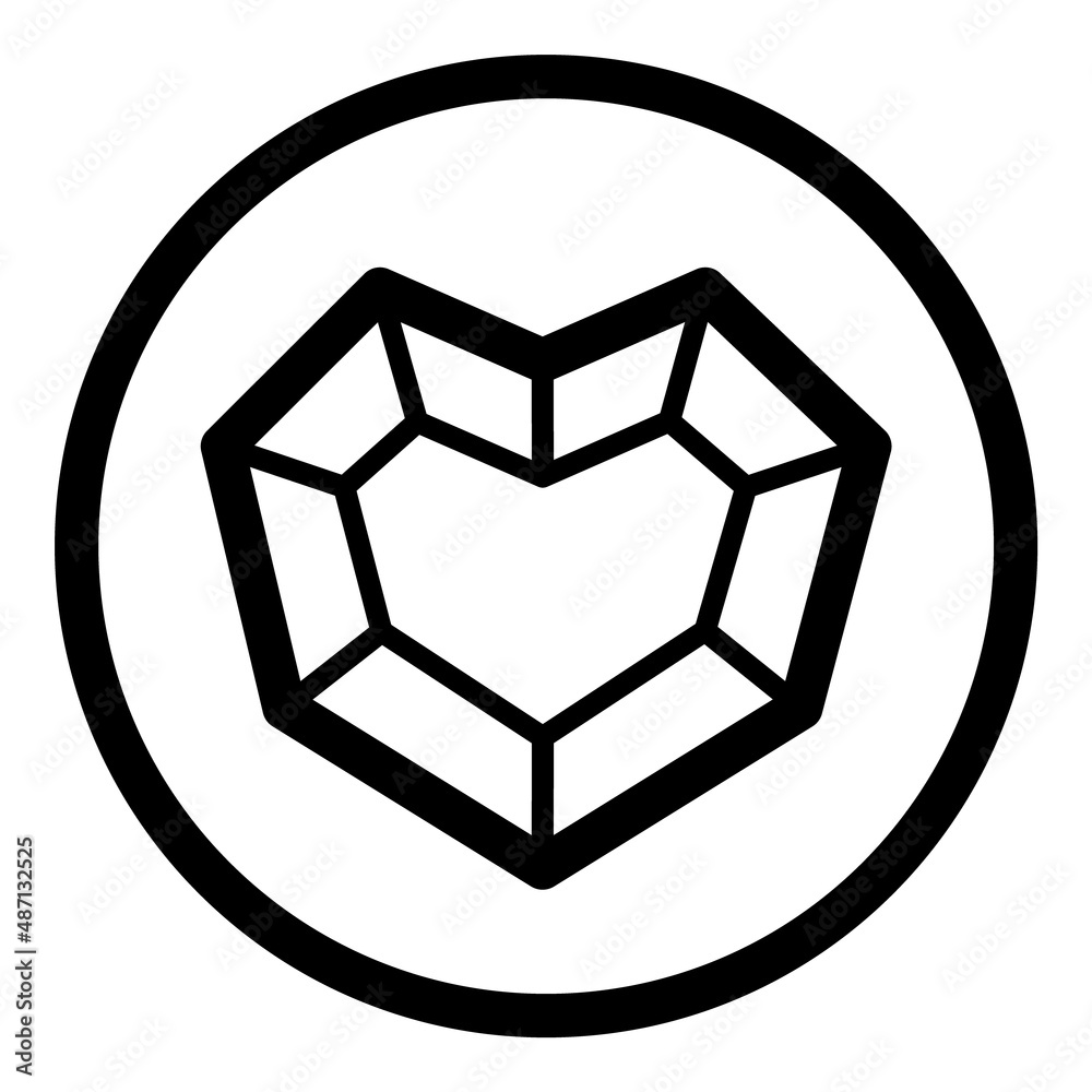 Diamond Flat Icon Isolated On White Background Diamond Flat Icon Isolated On White Background