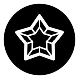 Star Shape Diamond Flat Icon Isolated On White Background