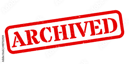 ‘Archived’ Red Rubber Stamp