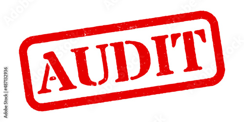 ‘Audit’ Red Rubber Stamp