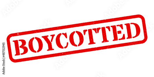 ‘Boycotted’ Red Rubber Stamp