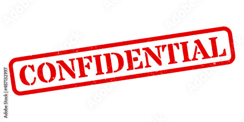 ‘Confidential’ Red Rubber Stamp