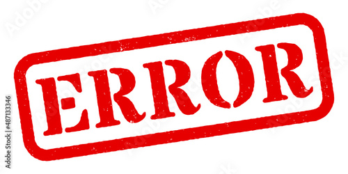 ‘Error’ Red Rubber Stamp