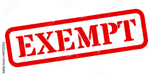 Fotografía ‘Exempt’ Red Rubber Stamp