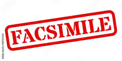 Tableau sur toile ‘Facsimile’ Red Rubber Stamp