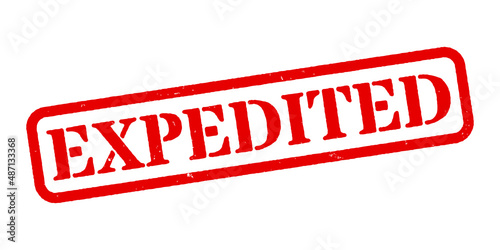 ‘Expedited’ Red Rubber Stamp
