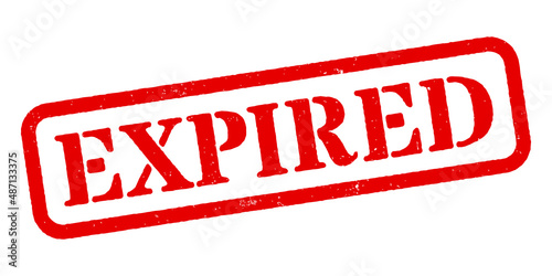 ‘Expired’ Red Rubber Stamp