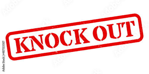 ‘Knock Out’ Red Rubber Stamp
