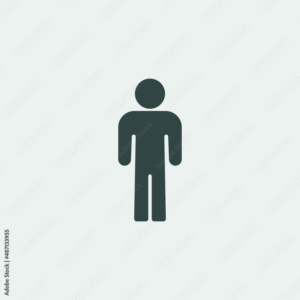 Man standing vector icon illustration sign Man standing vector icon illustration sign