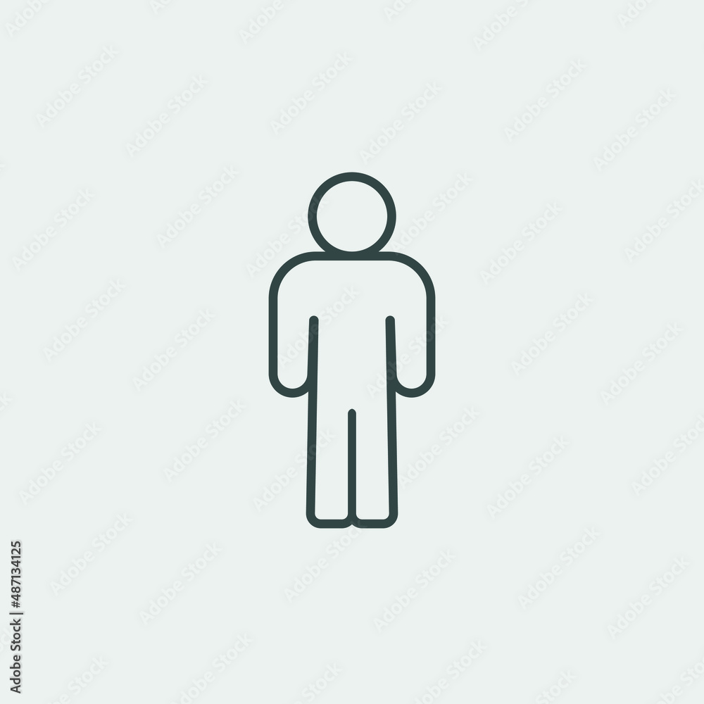 Man standing vector icon illustration sign Man standing vector icon illustration sign