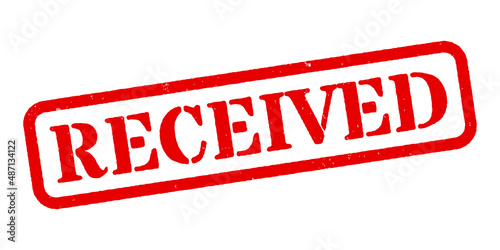 ‘Received’ Red Rubber Stamp