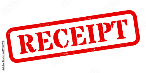 ‘Receipt’ Red Rubber Stamp