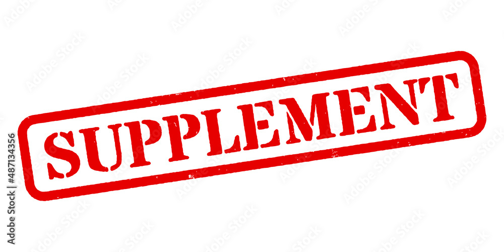 ‘Supplement’ Red Rubber Stamp ‘Supplement’ Red Rubber Stamp