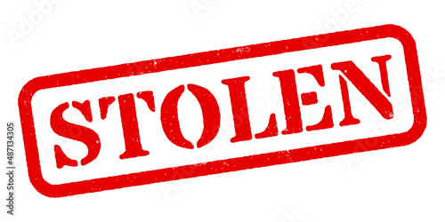 ‘Stolen’ Red Rubber Stamp