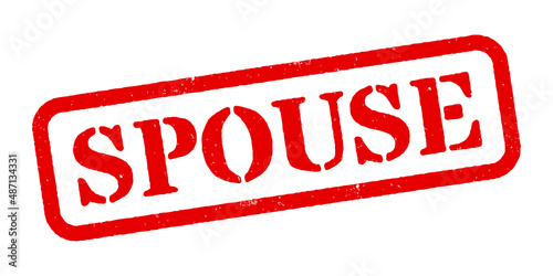 ‘Spouse’ Red Rubber Stamp