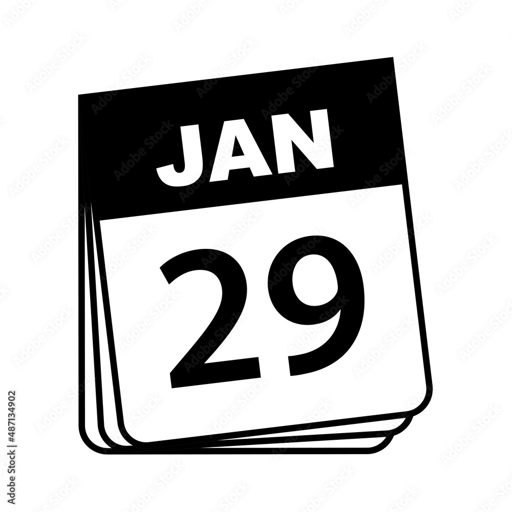 January 29. Calendar Icon. Vector Illustration. January 29. Calendar Icon. Vector Illustration.