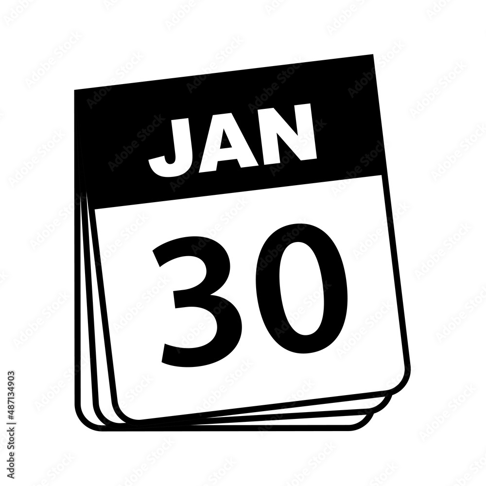 January 30. Calendar Icon. Vector Illustration. January 30. Calendar Icon. Vector Illustration.