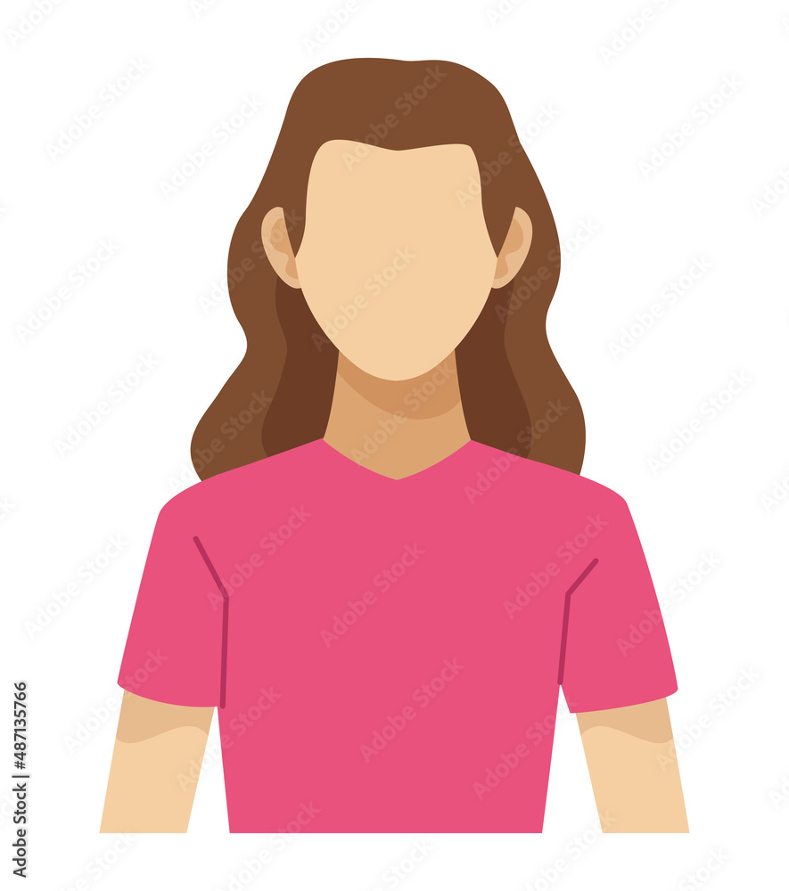 young woman character