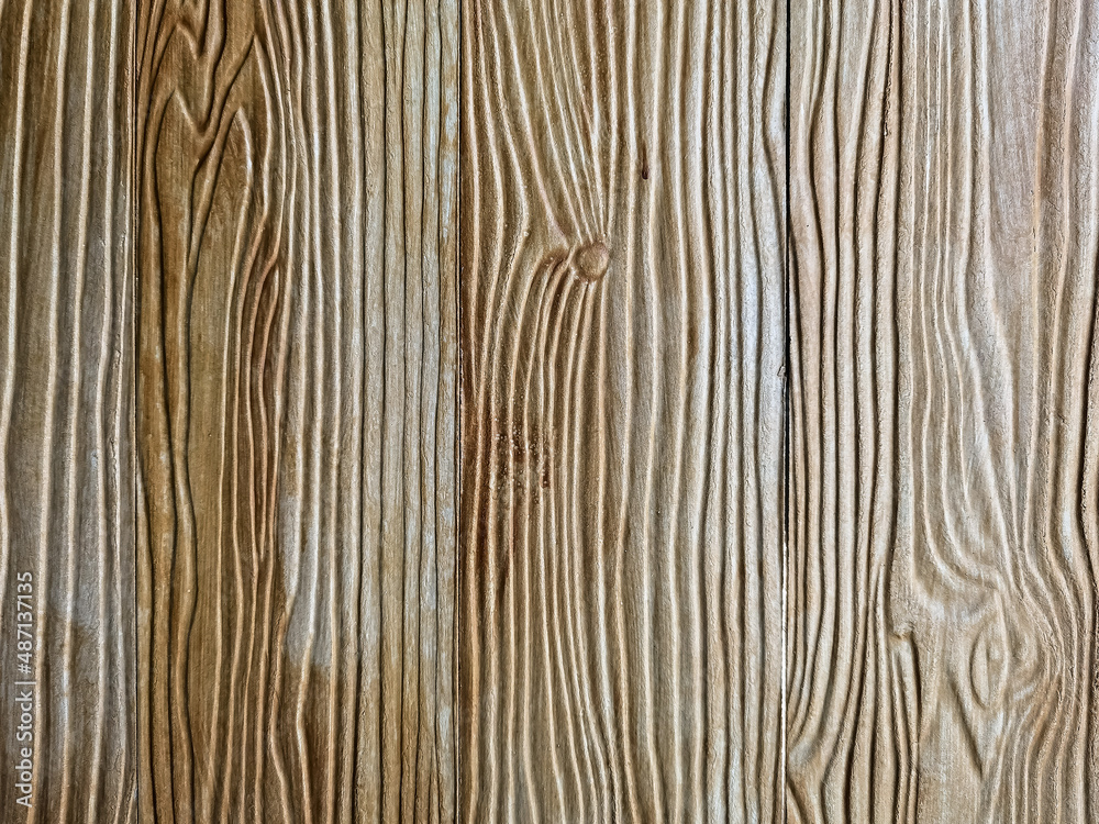 Old brown shera wood panels are patterned like real wood used in the construction of houses. Brown shera wood wall texture use for background. Fake woods plank texture background with copy space. Old brown shera wood panels are patterned like real wood used in the construction of houses. Brown shera wood wall texture use for background. Fake woods plank texture background with copy space.