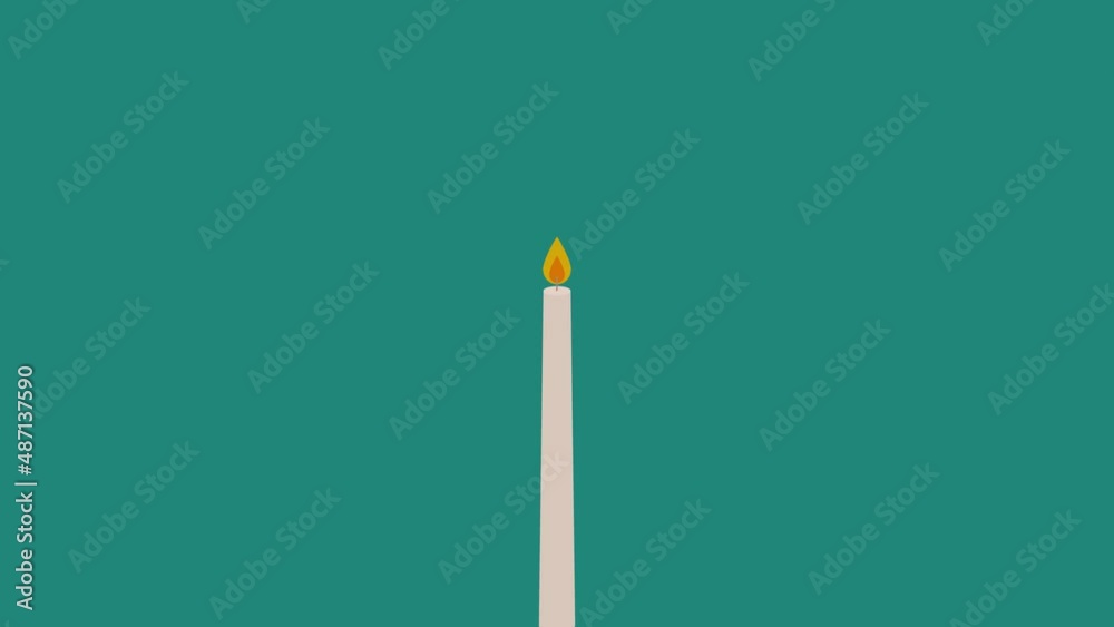 Tall candle stick burning animation graphic. Tall candle stick burning animation graphic.