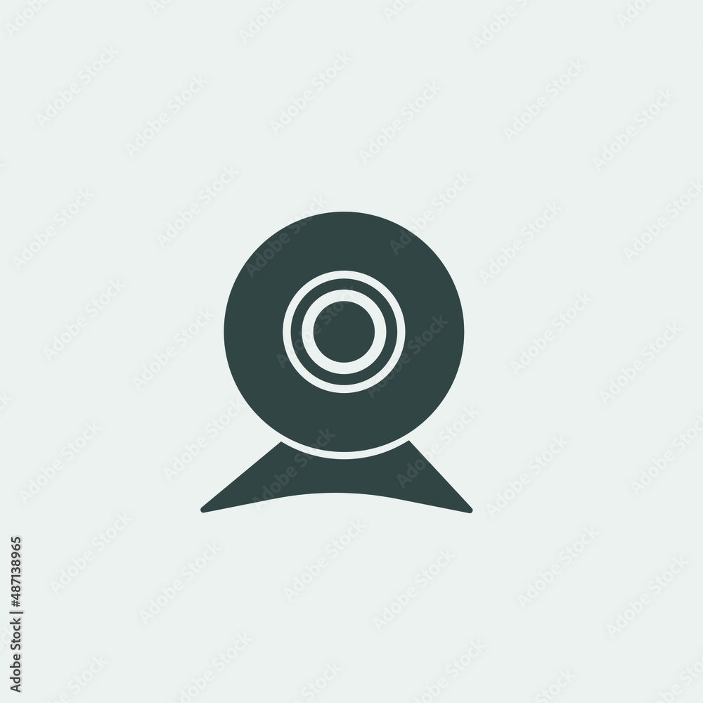 Web cam vector icon illustration sign Web cam vector icon illustration sign