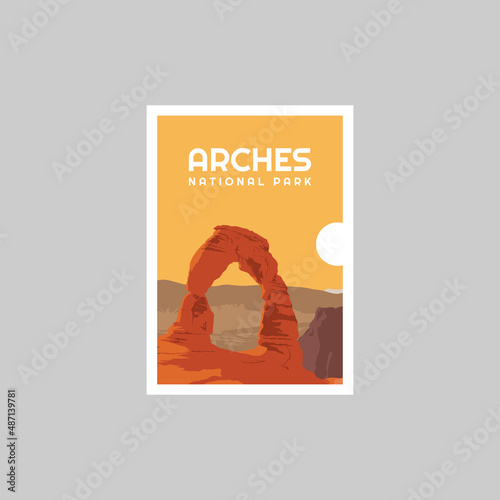 Arches National Park poster vector illustration design