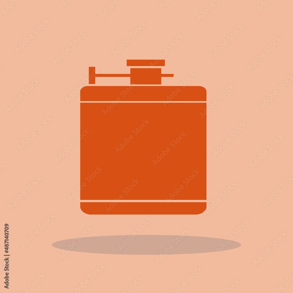 Hip flask vector icon illustration sign Hip flask vector icon illustration sign