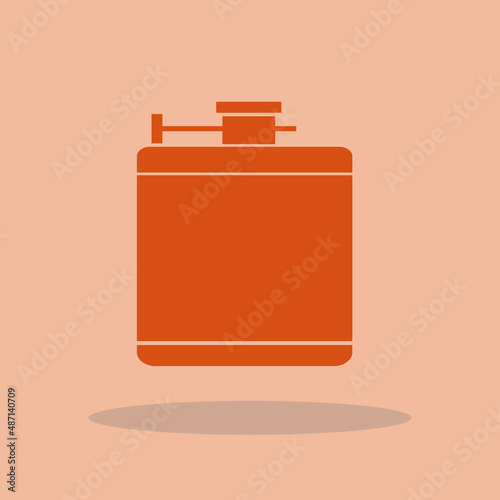 Hip flask vector icon illustration sign