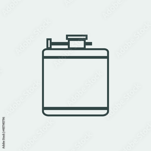 Hip flask vector icon illustration sign