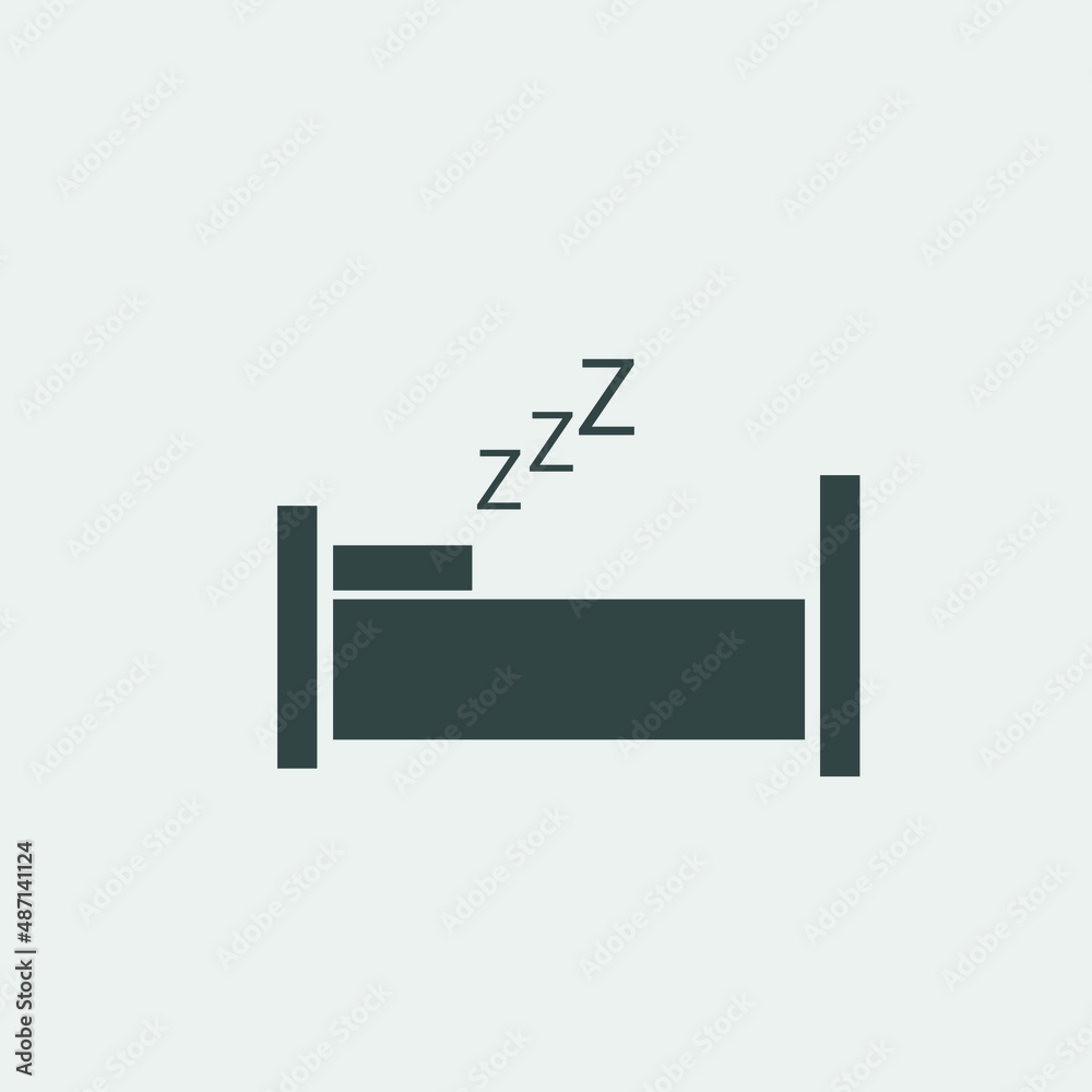 Sleep bed vector icon illustration sign Sleep bed vector icon illustration sign