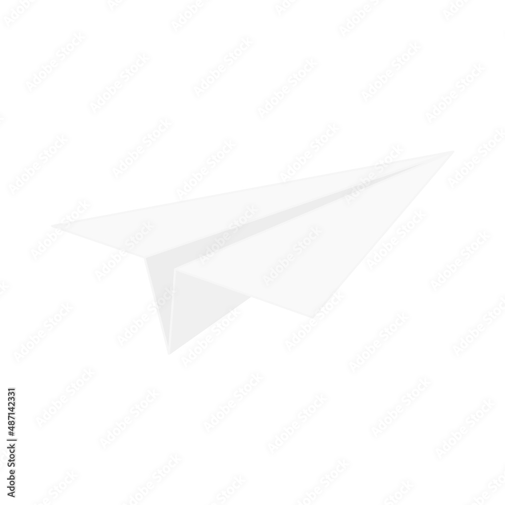 Paper airplane. Sending message symbol. Vector isolated on white. Paper airplane. Sending message symbol. Vector isolated on white.