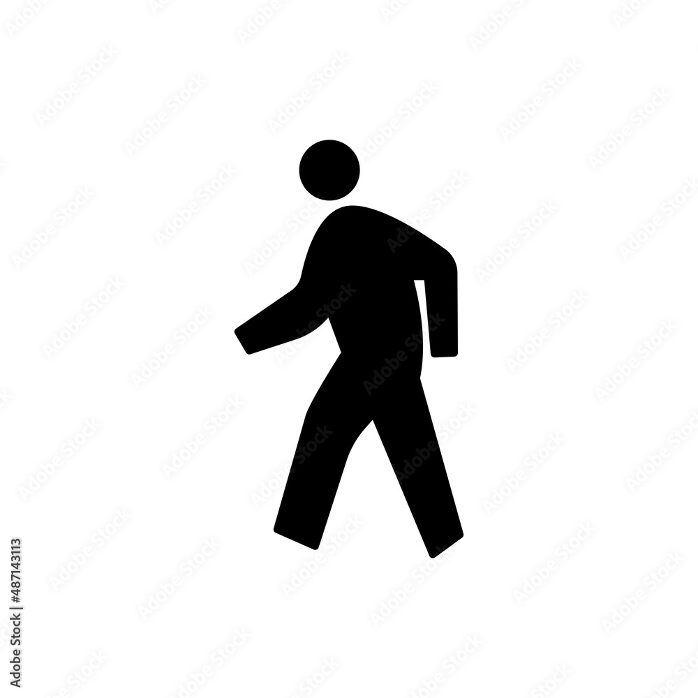 Pedestrian icon isolated on white background. Traffic symbol modern, simple, vector, icon for website design, mobile app, ui. Vector Illustration Pedestrian icon isolated on white background. Traffic symbol modern, simple, vector, icon for website design, mobile app, ui. Vector Illustration