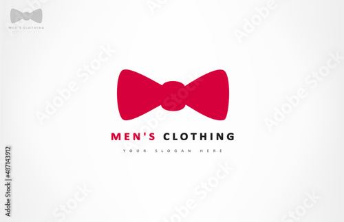 Bow tie logo vector. Design mens club.