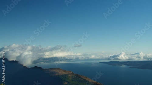 Wallpaper Mural Summit sky timelaps on a croatian mountain next to the sea in winter time Torontodigital.ca