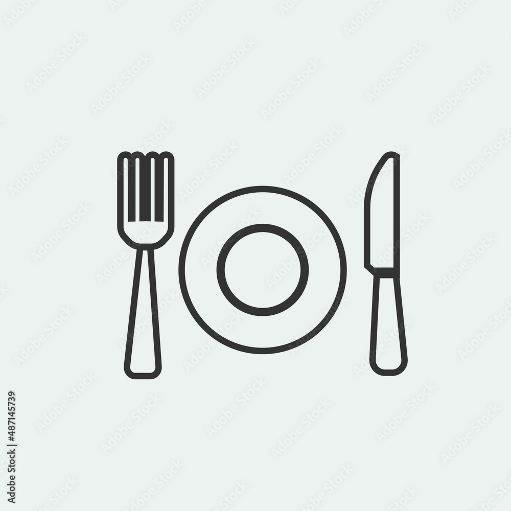 Eatery vector icon illustration sign Eatery vector icon illustration sign