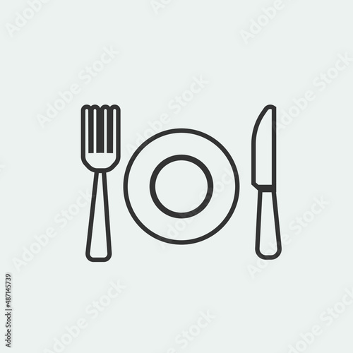 Eatery vector icon illustration sign