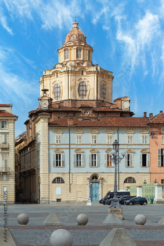 Tableau sur toile square near the royal palace in Turin