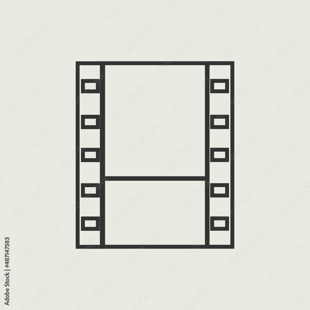 Film strip vector icon illustration sign Film strip vector icon illustration sign