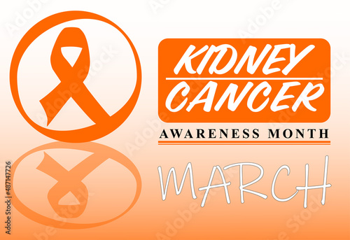Poster Or Banner Vector Design Of Kidney Cancer Awareness Month March