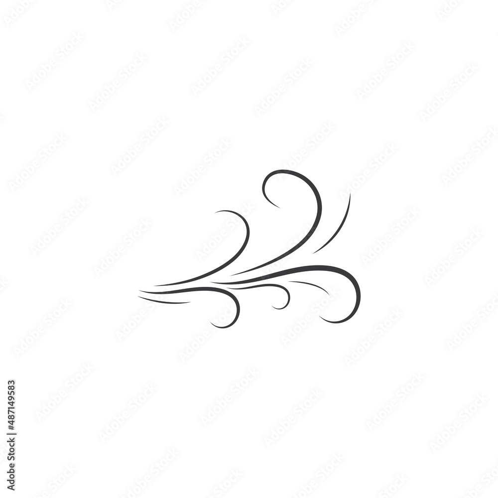 Wind symbol logo design vector template Wind symbol logo design vector template